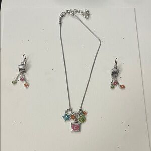 Brighton Colorful Charm Necklace and Earring Set